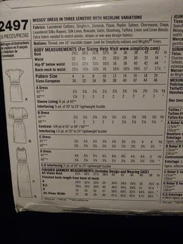 Simplicity 2497 Cynthia Rowley Dress Pattern 12–20 Designer Chic Uncut - Thumbnail 4