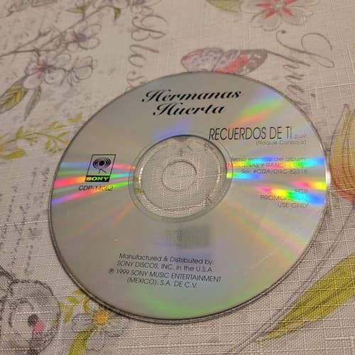Hermanas Huerta Recuerdos De Ti Promo CD Single Sony Discos 1999 Promotional - Thumbnail 5