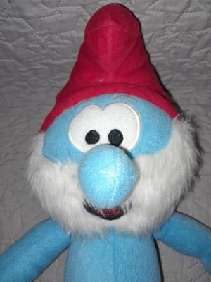 The Smurfs Papa Smurf 16.5" Plush No Tag White Beard Red Hat - Thumbnail 3