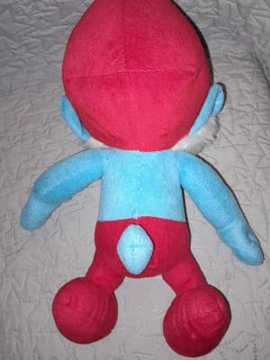 The Smurfs Papa Smurf 16.5" Plush No Tag White Beard Red Hat - Thumbnail 7