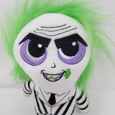 KIDROBOT Beetlejuice Phunny Plush 8in Striped Suit Tim Burton Keaton - Thumbnail 3