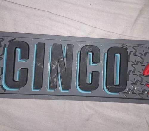 Cinco Vodka Rubber Drip Bar Mat Drink Rail 3.5" x 24" Home Mancave Five Star HTF - Thumbnail 7