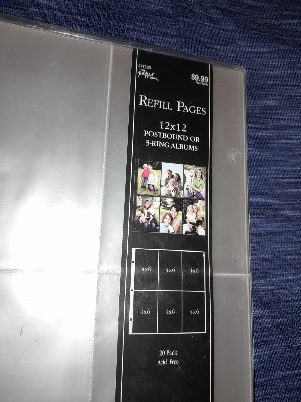 The Paper Studio Fits 3-ring, 6 Slots, 4"x6" Vertical Scrapbook 20 Refill Pages - Thumbnail 3