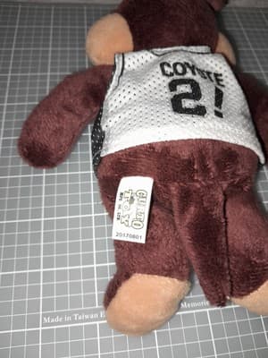 San Antonio Spurs Mascot Coyote Plush In Home Team Jersey "2!" 2017 Curto Toy - Thumbnail 6