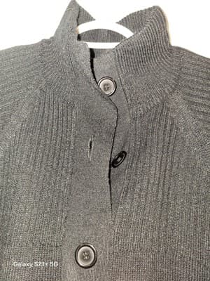 Argee Knit Black Poncho Cape Sweater Hybrid Design Knitted Flattering Silhouette - Thumbnail 4