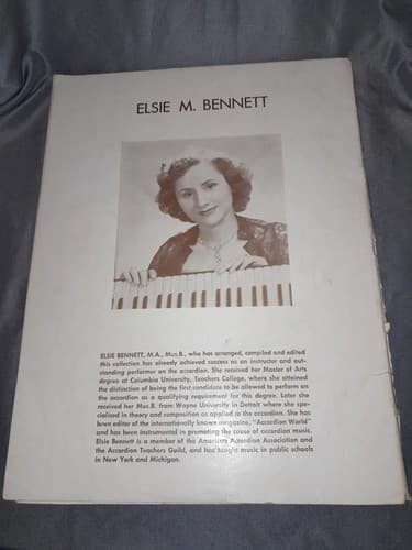 Vintage Accordion Music In The Home Sheet Music By Elsie M. Bennett Volume 1 '53 - Thumbnail 4