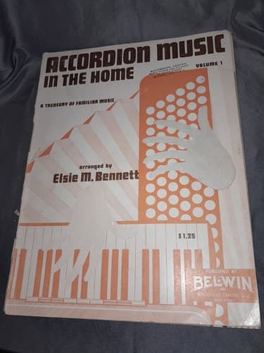 Vintage Accordion Music In The Home Sheet Music By Elsie M. Bennett Volume 1 '53 - Image 1