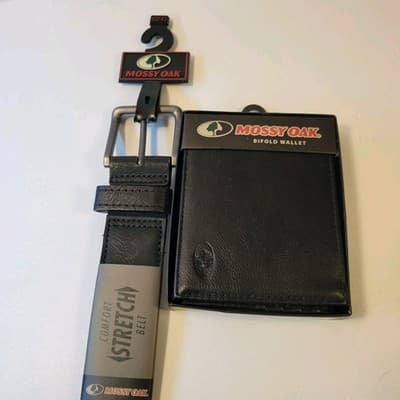 Mossy Oak Bifold Wallet & Comfort Stretch Belt Set Black NEW Gift - Thumbnail 7