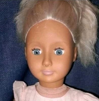 Battat Our Generation 18” Doll Blonde Hair Blue Eyes Pink Eyelet Outfit - Image 1