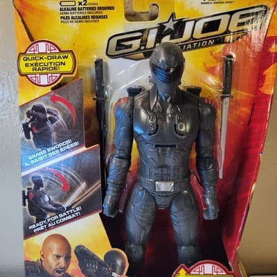Snake Eyes GI Joe Ninja Commando 2011 10" Retaliation Movie Electronic - Image 1