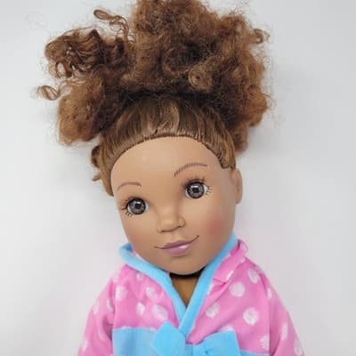New Adventures 18” Doll Pink Robe Brown Hair Brown Eyes 2020 AA - Thumbnail 3