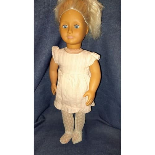 Battat Our Generation 18” Doll Blonde Hair Blue Eyes Pink Eyelet Outfit - Thumbnail 4