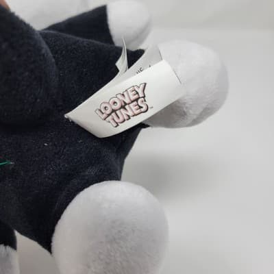 LOONEY TUNES Sylvester The Cat Plush Stuffed Animal Big Head 10in Black White - Thumbnail 5