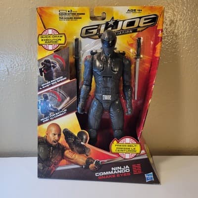 Snake Eyes GI Joe Ninja Commando 2011 10" Retaliation Movie Electronic - Thumbnail 2