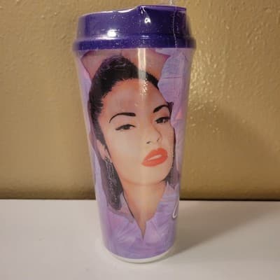 Selena Quintanilla Purple Travel Tumbler Cup NEW Sealed Gift Collectible - Thumbnail 2