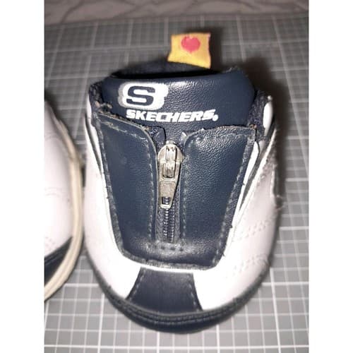 Build-A-Bear Skechers Shoes White Navy Zip Up Sneakers Plush Accessory - Thumbnail 3