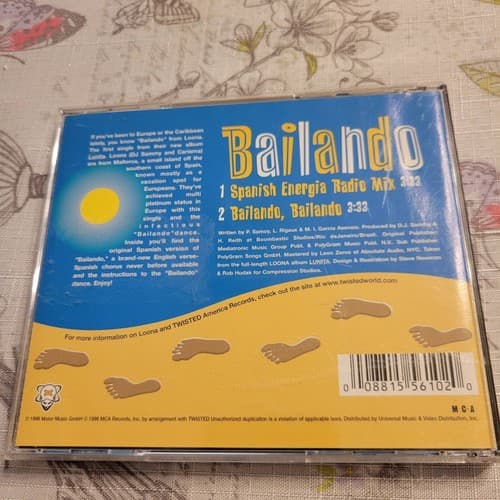 Loona – Bailando CD Single 1999 MCA Latin Pop Dance Eurodance TWDS-56610 - Thumbnail 3
