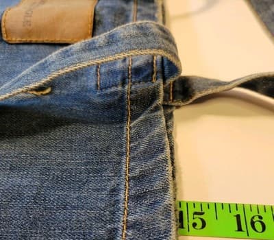 American Eagle Denim Tote Bag Distressed Casual Retro Blue Collegiate - Thumbnail 10