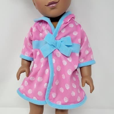 New Adventures 18” Doll Pink Robe Brown Hair Brown Eyes 2020 AA - Thumbnail 5