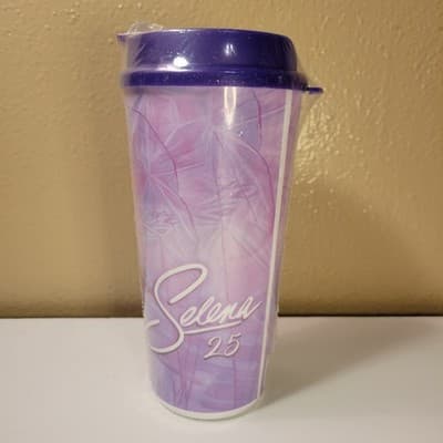 Selena Quintanilla Purple Travel Tumbler Cup NEW Sealed Gift Collectible - Thumbnail 4