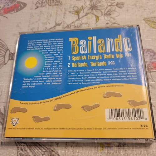 Loona – Bailando CD Single 1999 MCA Latin Pop Dance Eurodance TWDS-56610 - Thumbnail 4