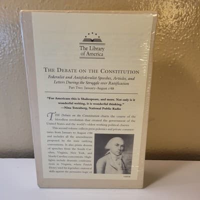 Library of America Debate on the Constitution Part Two SEALED Hardcover - Image 1