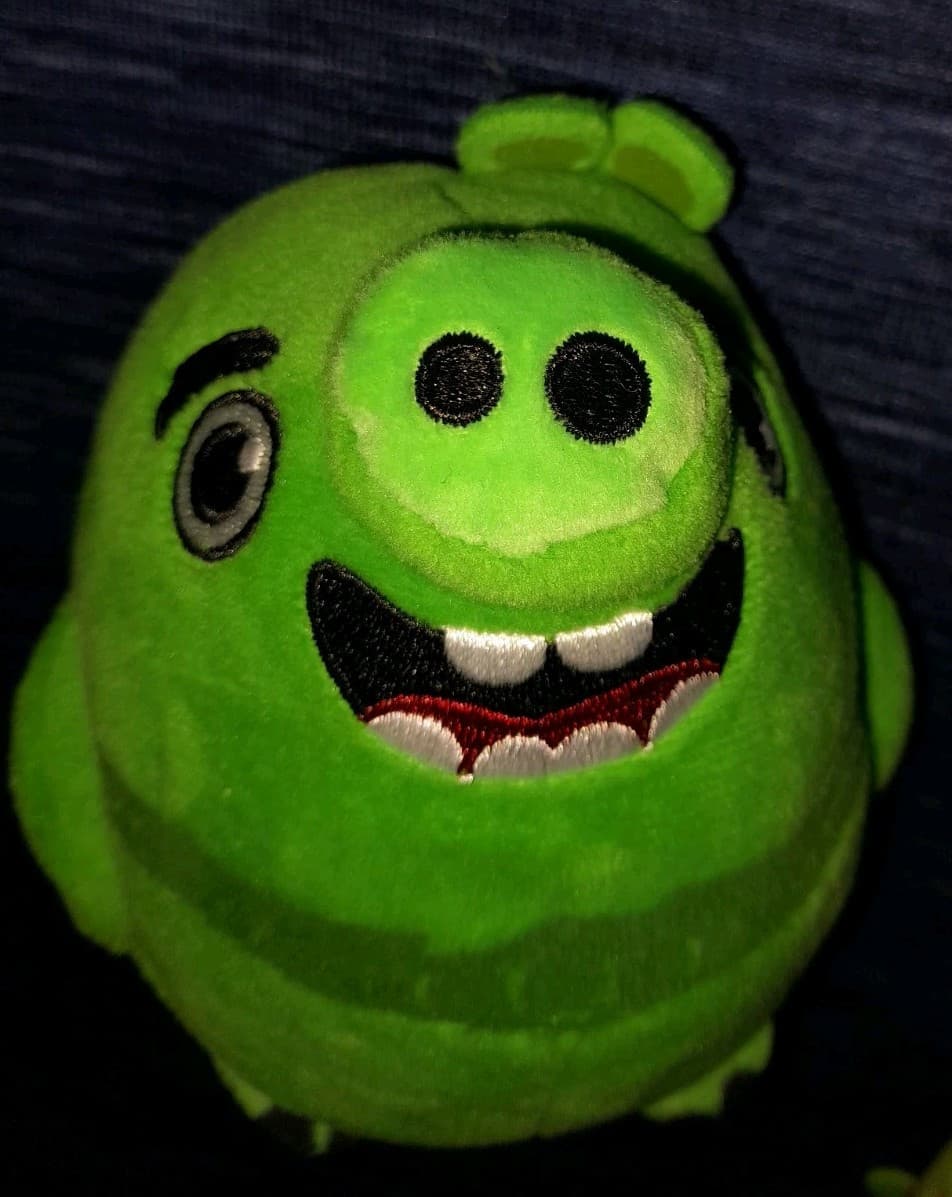 Angry Birds 5" Green Leonard The Pig Plush Rovio Jazwares RUSS Stuffed Toy- 2019 - Image 1