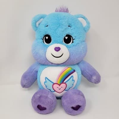 Care Bears Dream Bright Bear Plush 14 Inch Rainbow Heart Soft Toy Huggable - Thumbnail 2