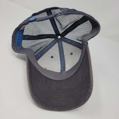 COSTA DEL MAR Trucker Hat Mens Snapback Gray Distressed Born On The Water - Thumbnail 7