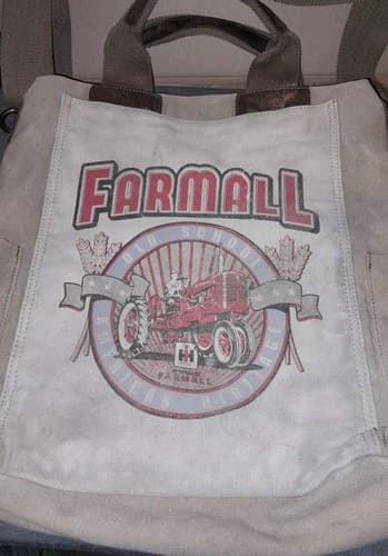 Farmall International Harvester Tractor Canvas Messenger Bag Selina Vaughan Vtg - Thumbnail 3