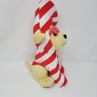 Raising Canes Candy Cane Dog 2024 Christmas Plush 10 Inch Toy - Thumbnail 6
