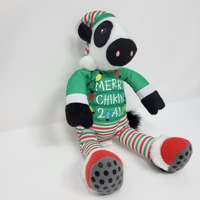Chick Fil A Plush Cow 8 Inch Merry Chikin 2 All Christmas Toy Doll - Thumbnail 5