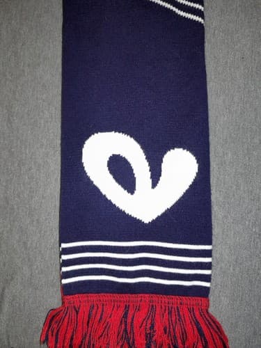 U.S. Soccer Winter Scarf. Red White & Blue USA 60” Long with Fringe - Thumbnail 3