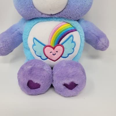 Care Bears Dream Bright Bear Plush 14 Inch Rainbow Heart Soft Toy Huggable - Thumbnail 7