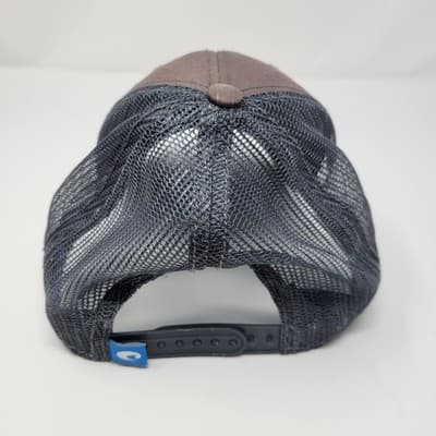 COSTA DEL MAR Trucker Hat Mens Snapback Gray Distressed Born On The Water - Thumbnail 3