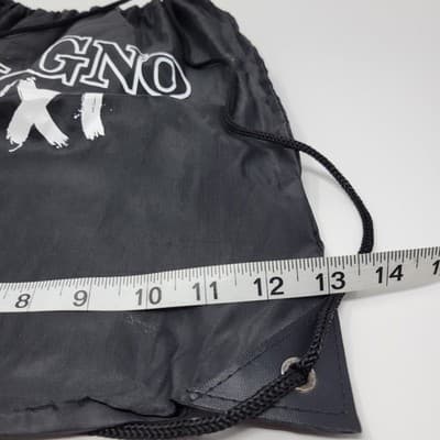 SIGGNO XXI Concert Drawstring Backpack 17x13 Band Merch Black Bag - Thumbnail 8