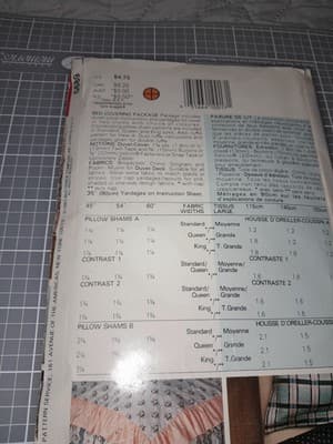 Butterick 5689 Craft Nettle Creek Bed Covering Package Duvet Dust Ruffle Sham - Thumbnail 3