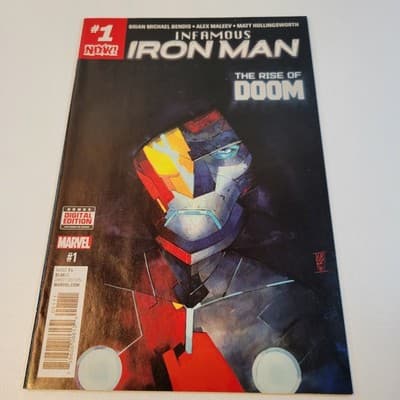Marvel Infamous Iron Man 1 2016 Dr Doom As Iron Man Rise Of Doom VF Comic Book - Thumbnail 3