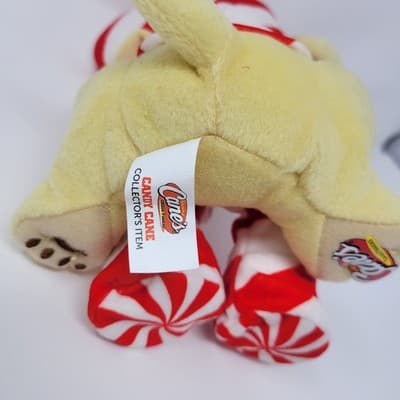 Raising Canes Candy Cane Dog 2024 Christmas Plush 10 Inch Toy - Thumbnail 10