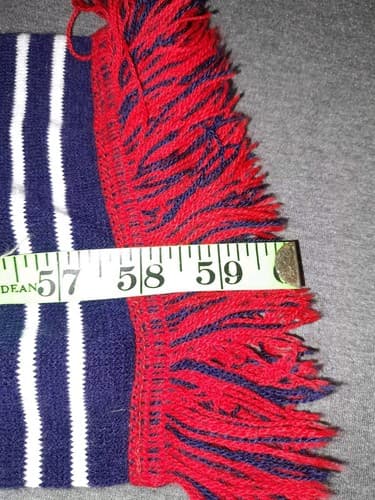U.S. Soccer Winter Scarf. Red White & Blue USA 60” Long with Fringe - Thumbnail 4