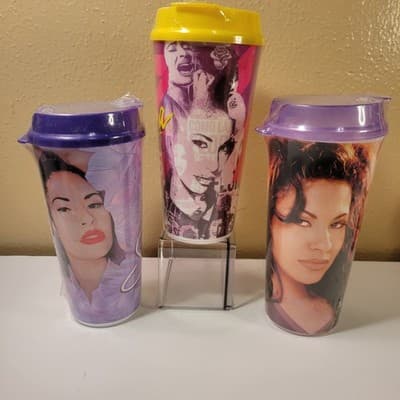 Selena Quintanilla Travel Tumblers Set of 3 Whirley DrinkWorks Collector Cups - Image 1