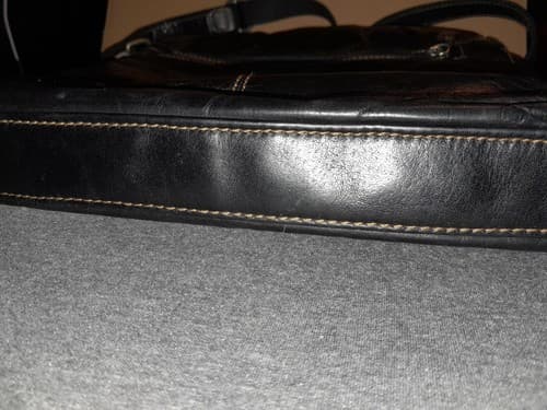 Jack Georges Voyager Handmade Buffalo Leather Crossbody Messenger Bag Black - Thumbnail 4