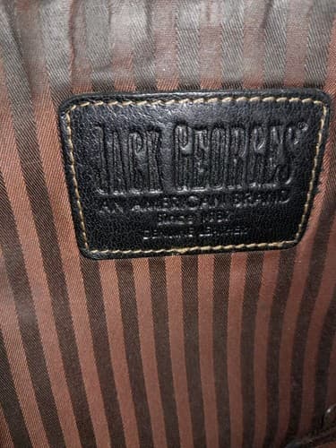 Jack Georges Voyager Handmade Buffalo Leather Crossbody Messenger Bag Black - Thumbnail 8