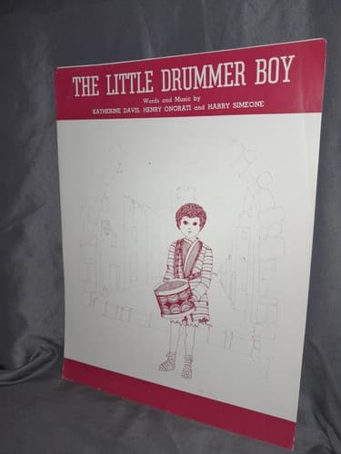 Vintage 1960 The Little Drummer Boy Sheet Music Christmas - Image 1