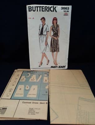 Butterick 3663 Feminine Chic Dress Pattern Size 8 10 12 Misses Fast & Easy UNCUT - Image 1