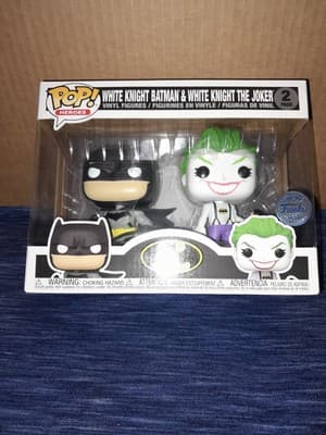 Funko Pop White Knight Batman & White Knight The Joker - 2 Pack 2021 Exclusive - Thumbnail 2