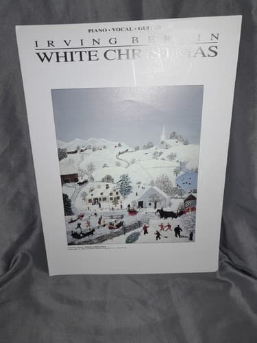 WHITE CHRISTMAS Sheet Music Vintage 1950s Holiday Irving Berlin Song Beautiful - Thumbnail 2