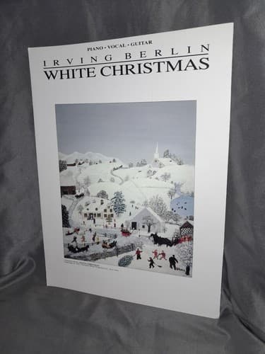 WHITE CHRISTMAS Sheet Music Vintage 1950s Holiday Irving Berlin Song Beautiful - Image 1