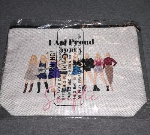 Taylor Swift: I Am Proud To Be A Swiftie Canvas Make-Up Travel Bag Pouch New - Image 1