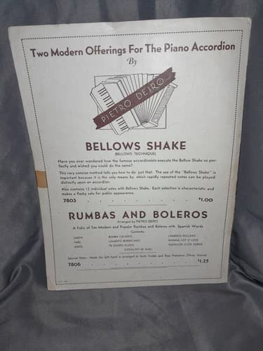 THE JOLLY COPPERSMITH MARCH 1935 PAGANT EDITION For Piano Accordion Rare - Thumbnail 2